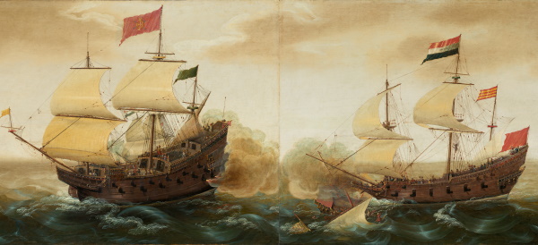 Spanisches und niederlädisches Schiff