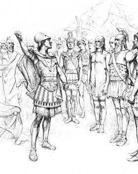 Alexander und Offiziere