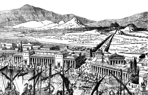 Athens lange Mauern