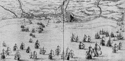 holländische Flotte vor Olinda