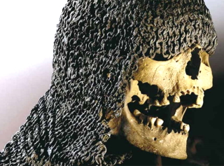Schädel aus einem Massengrab auf Gotland
