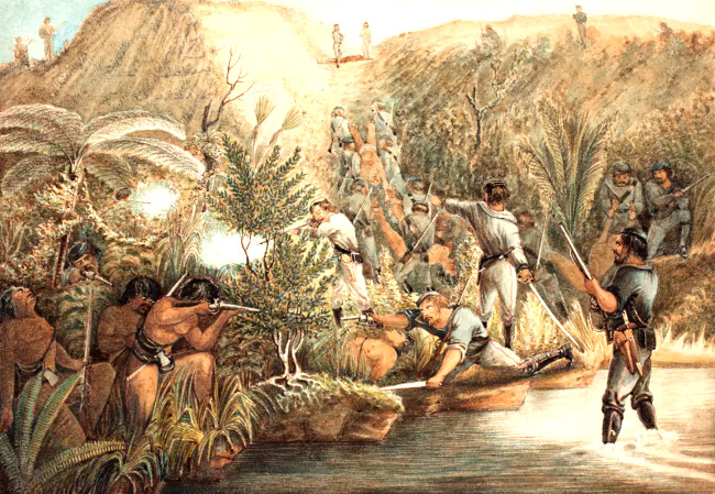 Forest Rangers Aquarell von Tempsky