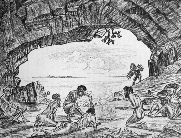 Gegangene in einer Höhle